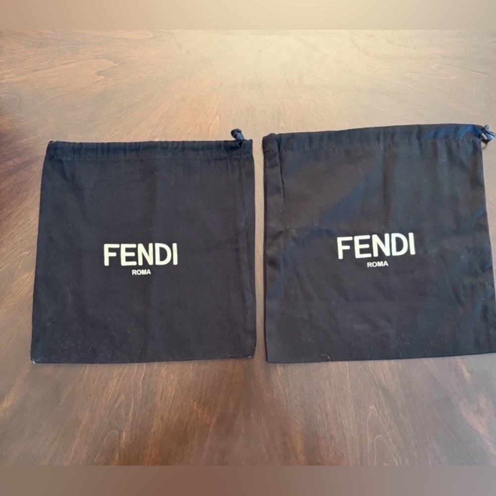 Roma Black Dust Bags with White Logo - Set of 2 12x11